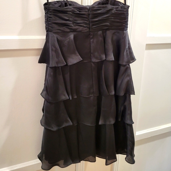 BCBG black strapless tired dress - Picture 2 of 7
